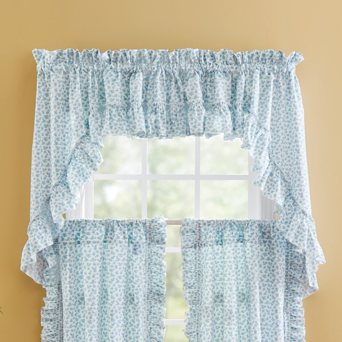 Mayfair Romantic Priscilla Ruffled Semi-Sheer Insert Valance, , large