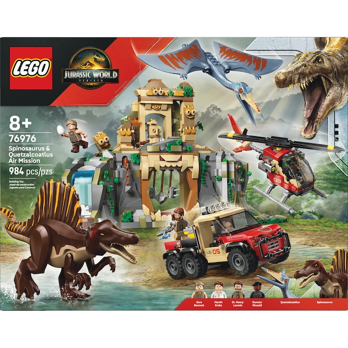 LEGO Jurassic World Spinosaurus & Quetzalcoatlus Air Mission, , large