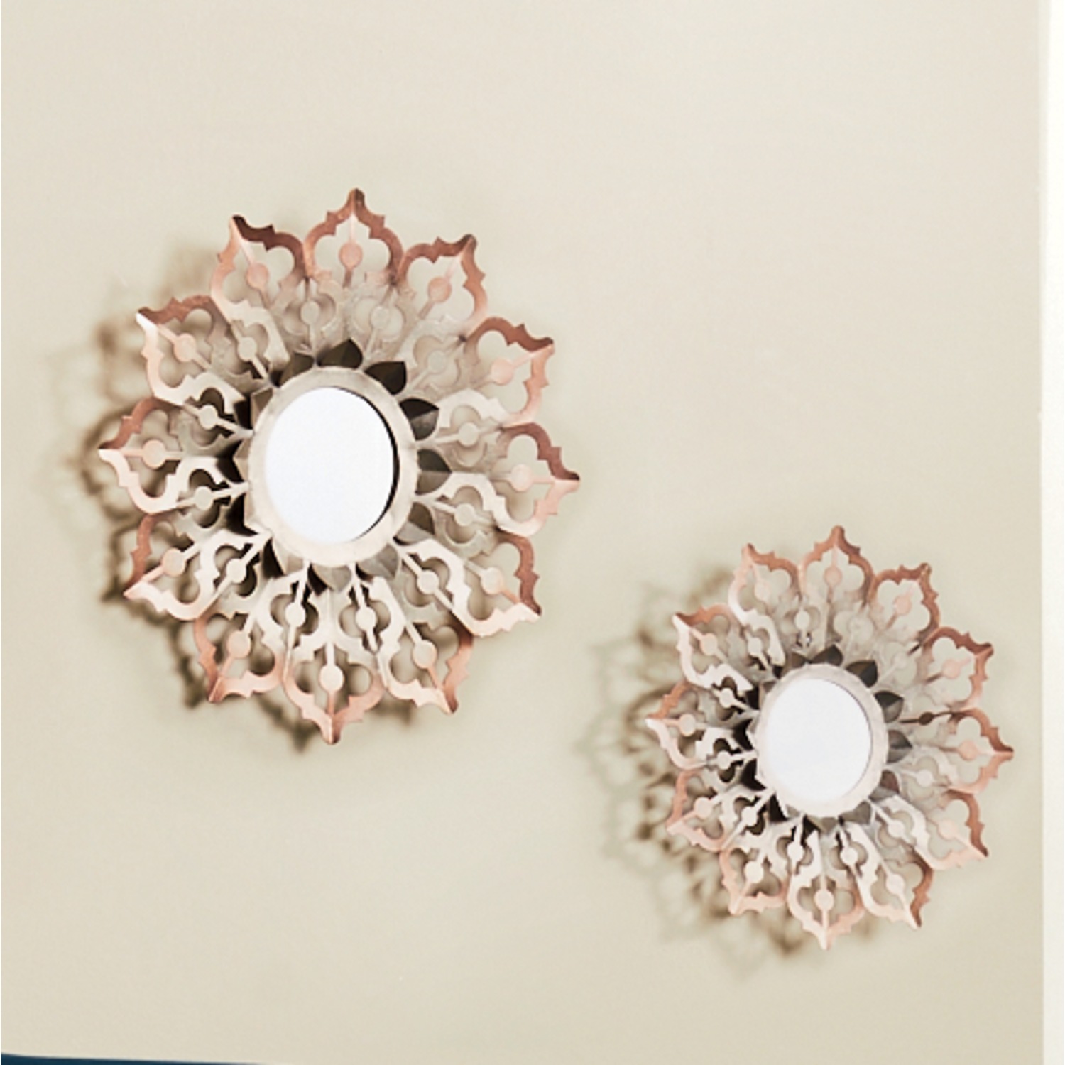 Set of 2 3D Metal Wall Flowers Montgomery Ward