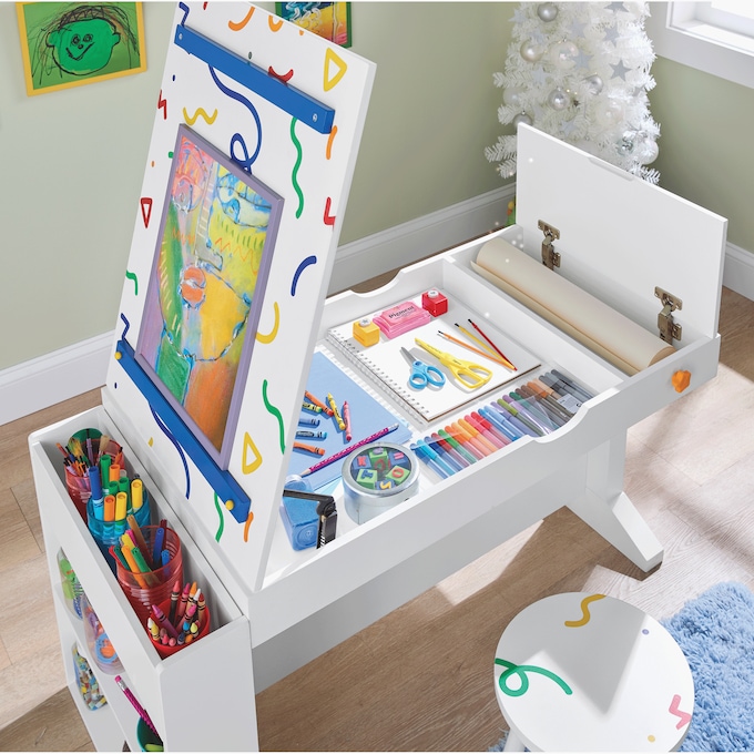 Kids’ Paper-Dispensing Easel Art Desk, , large