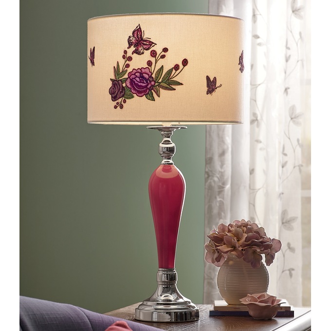 Embroidered Butterfly Table Lamp, , large