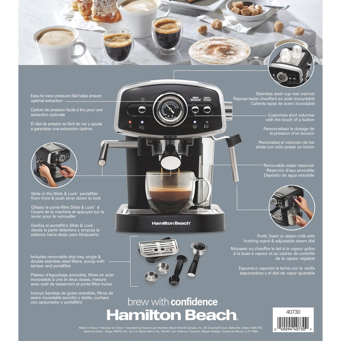 Hamilton Beach Retro Edition Espresso Maker, , large