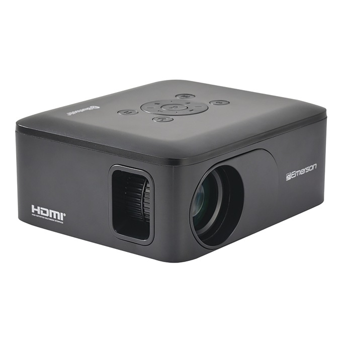 Emerson Portable Projector Bundle, Black, large