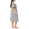 Duster With Embroidered Yoke, Black Stripe, large