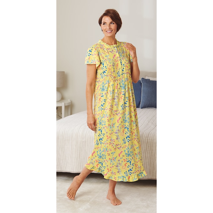 Knit Gown With Embroidery, , large