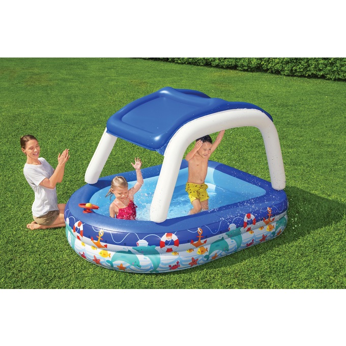 Bestway H2O-GO Sea Captain Pool with Sun Shade, , large