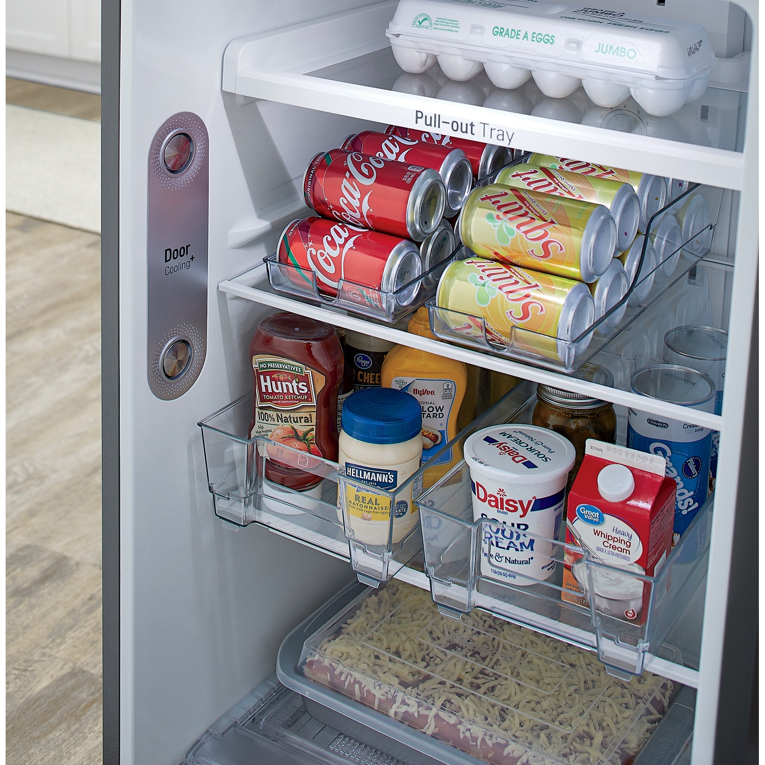 under shelf storage for fridge