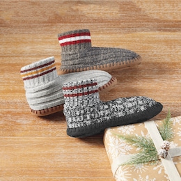 MUK LUKS Cuff Sweater-Knit Slipper Bootie for Women, , large