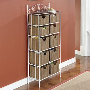 10-Basket Wicker Storage, , large
