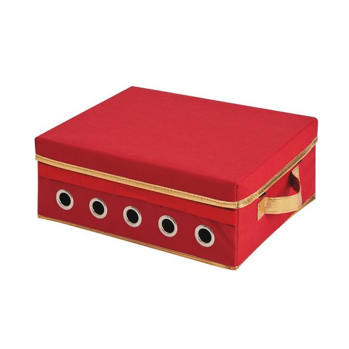 Simplify Gift Wrapping and Ribbon Storage Box, Red, large