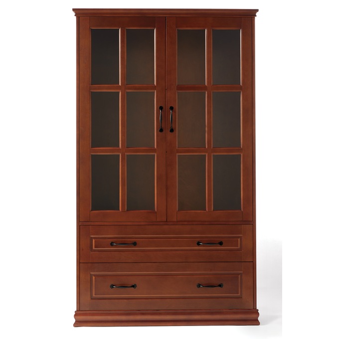 Dawson Media Display Cabinet, Walnut, large