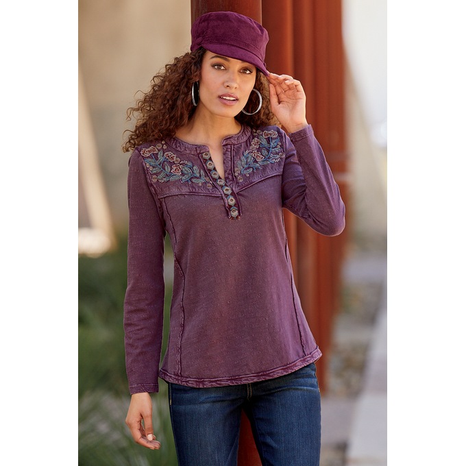 Ashley Embroidered Top, , large