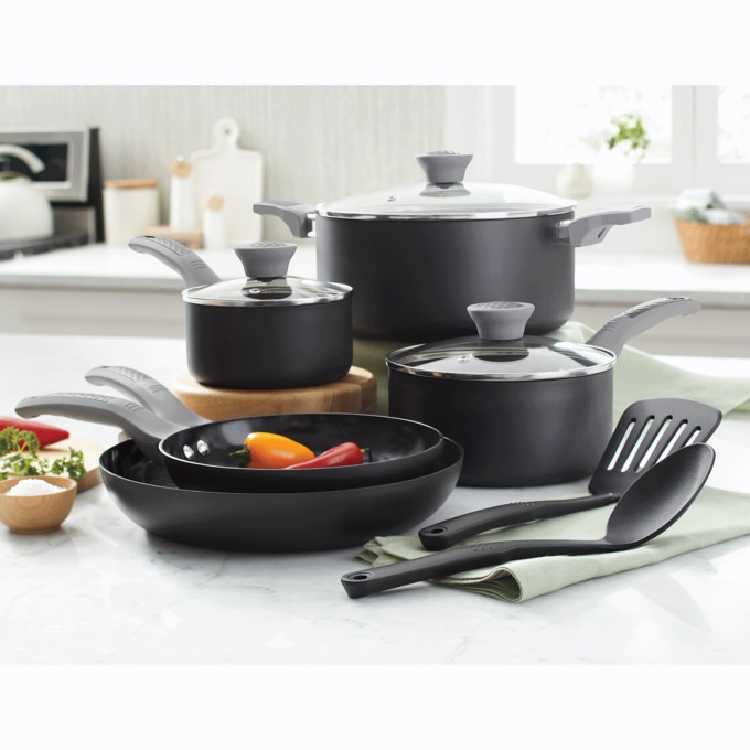 Mirro 10-Piece Get a Grip Ceramic Cookware Set, , large