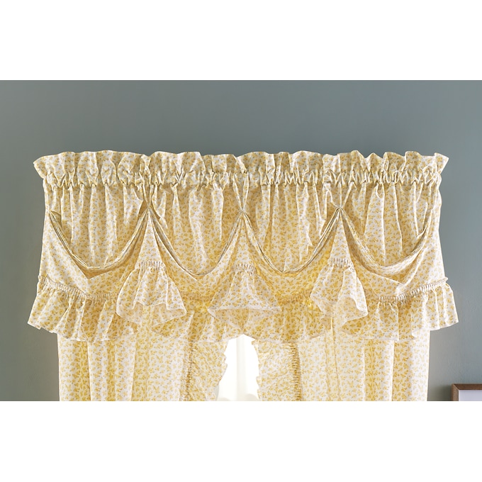 Mayfair Romantic Semi-Sheer Queen Anne Valance, , large
