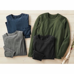 2-Pack Ribbed Long-Sleeve Shirt, , large