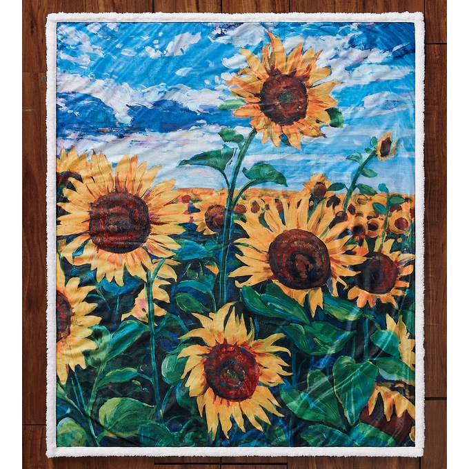 Novelty Sherpa-Backed Throw, , large
