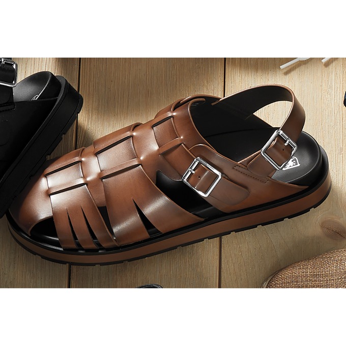 Stacy Adams Largo Faux Leather Slingback Buckle Sandal with Platform, , large