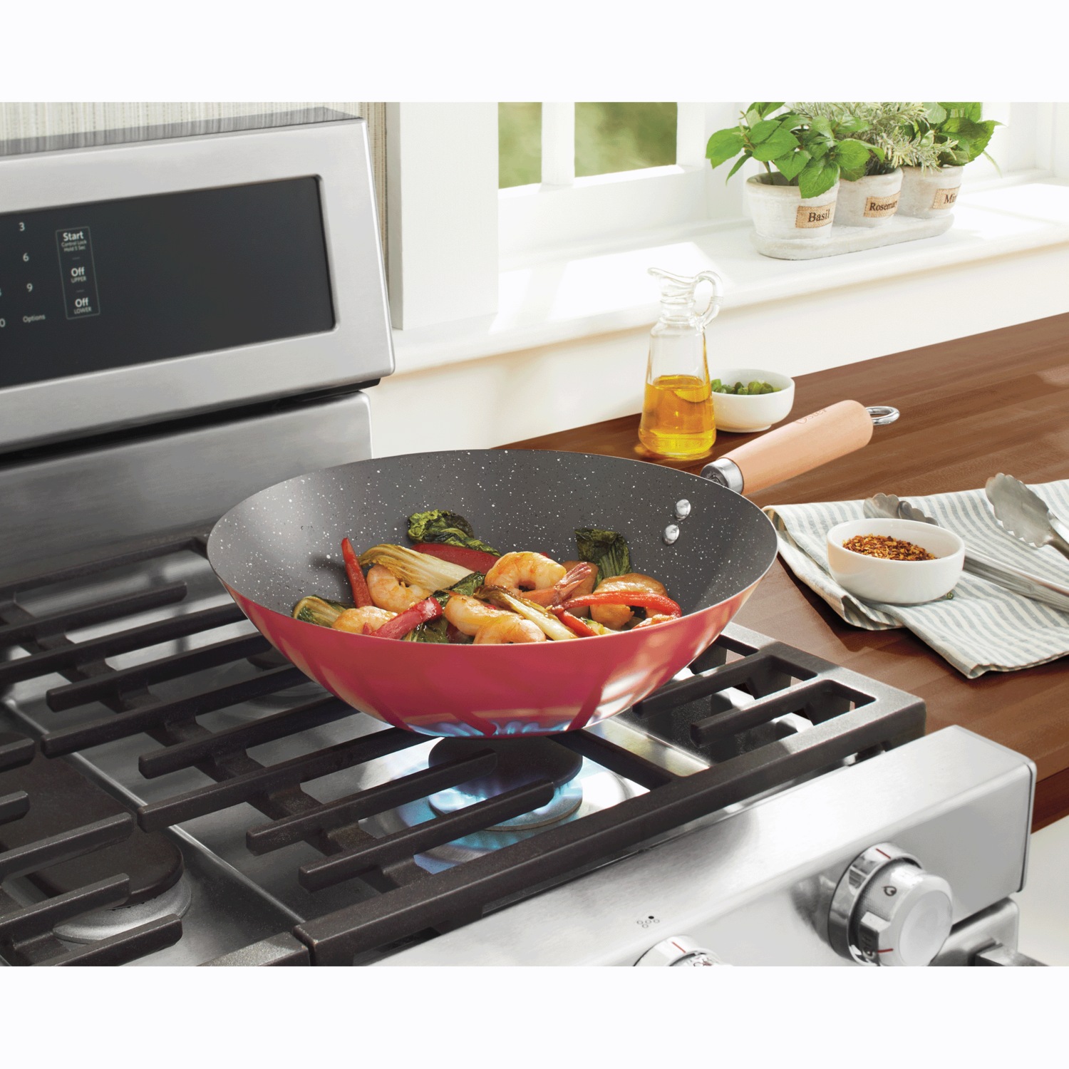 Oster Denali Carbon Steel Wok | Montgomery Ward
