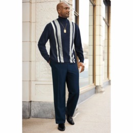 Alex Striped Turtleneck &amp; Pant Set, , large