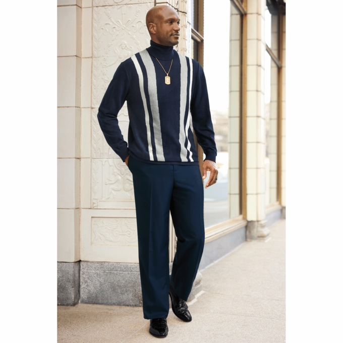 Alex Striped Turtleneck & Pant Set, , large