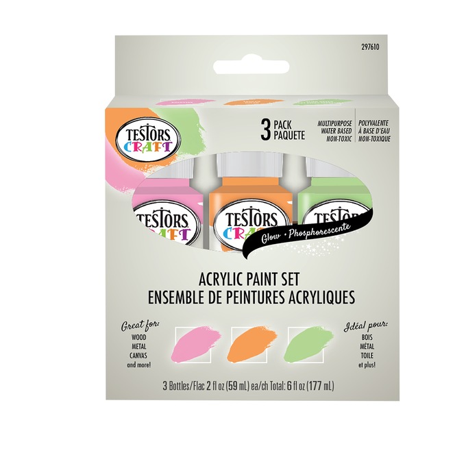 Testor 3-Piece Acrylic Paint Set, , large
