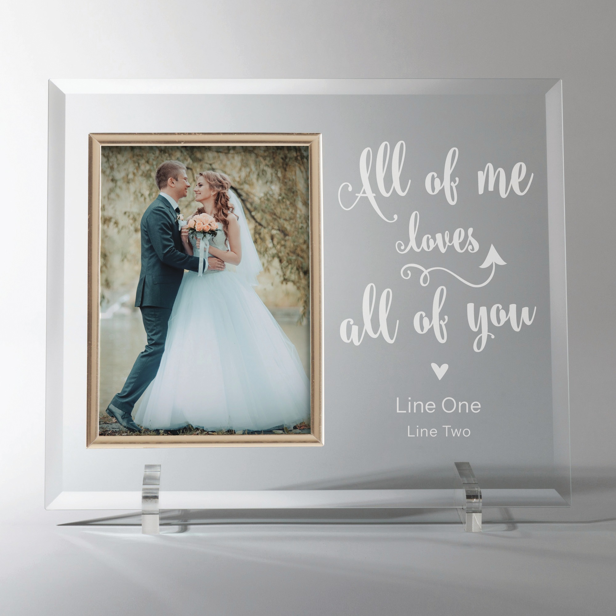 Personalized All of Me Loves You Picture Frame, , large