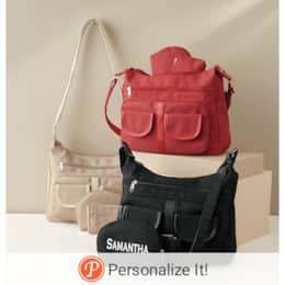 3-Piece Multi-Pocket Satchel Set, , large