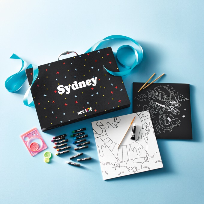 Personalized Art 101 41-Piece Scratch Art Kit, Multi, large