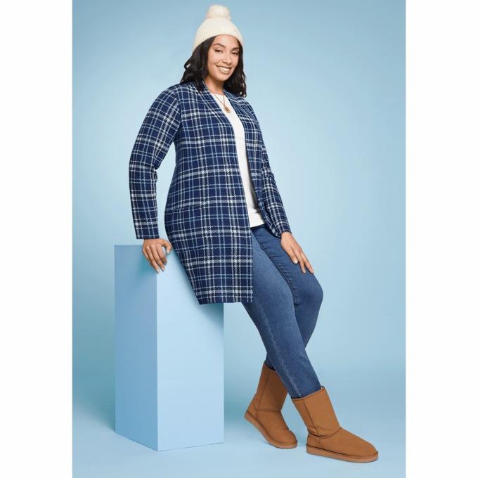 Jodi Plaid Cardigan, , large