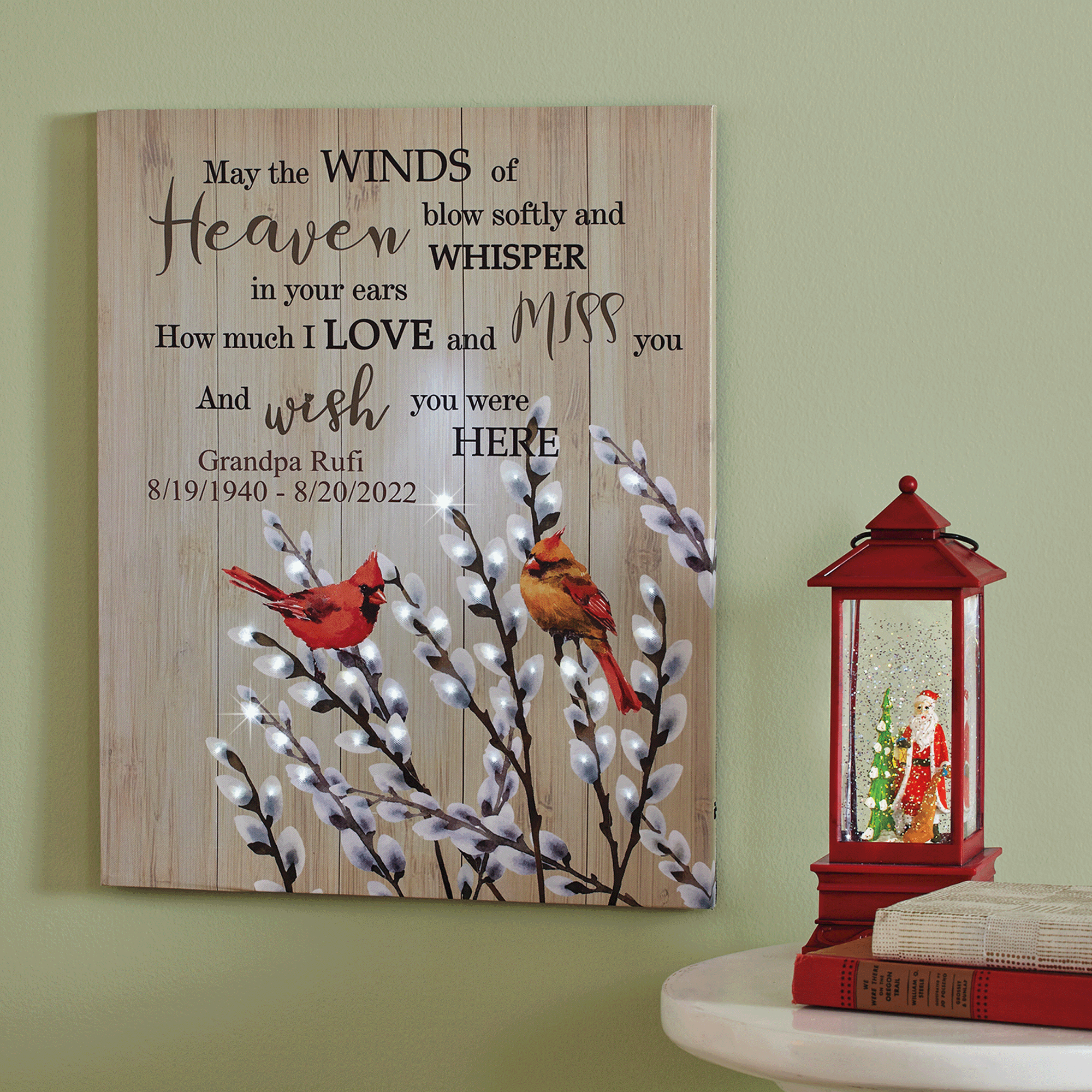 Cardinal Blossoms Lighted Wall Art, , large