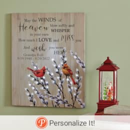 Cardinal Blossoms Lighted Wall Art, , large