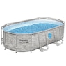 Bestway Power Steel Swim Vista Series 14' Above Ground Outdoor Swimming Pool Set with Filter Pump, Ladder, and Pool Cover, , large