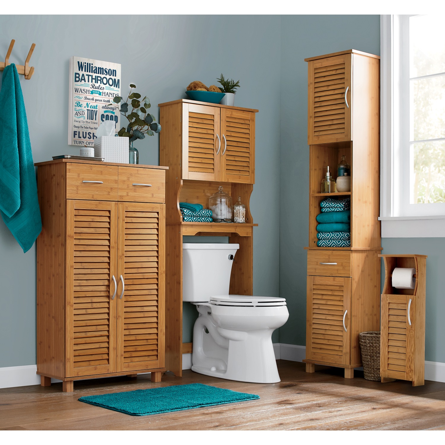 Bamboo Finish Bath Furniture Montgomery Ward