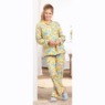 Cozee Corner Printed Flannel Pajamas, Yellow Floral, large