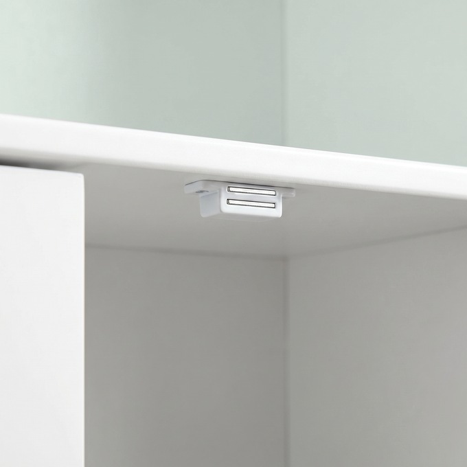 Melissa Double-Door Pantry, White, large
