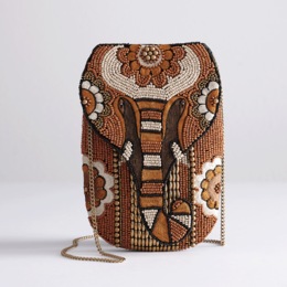 Beaded Elephant Crossbody, , large