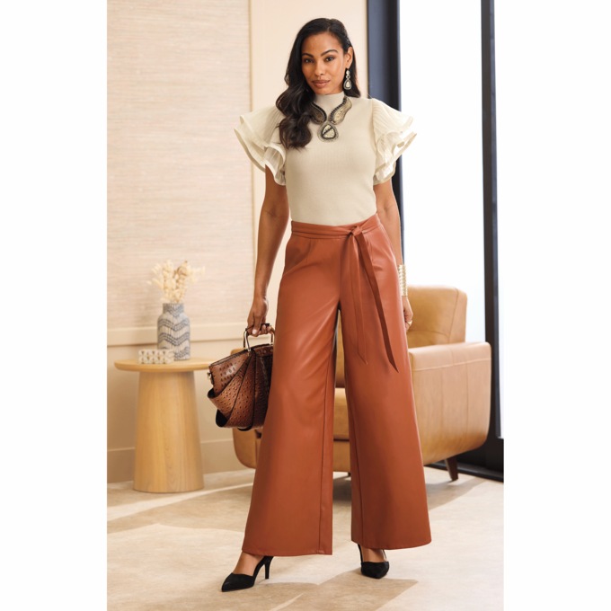 Jaylea Faux-Leather Pant, , large