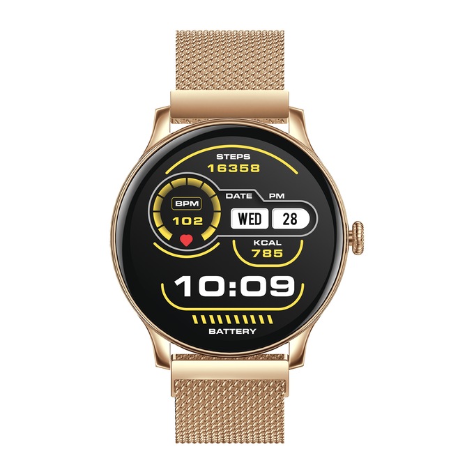 IG Round Smartwatch, Gold, large