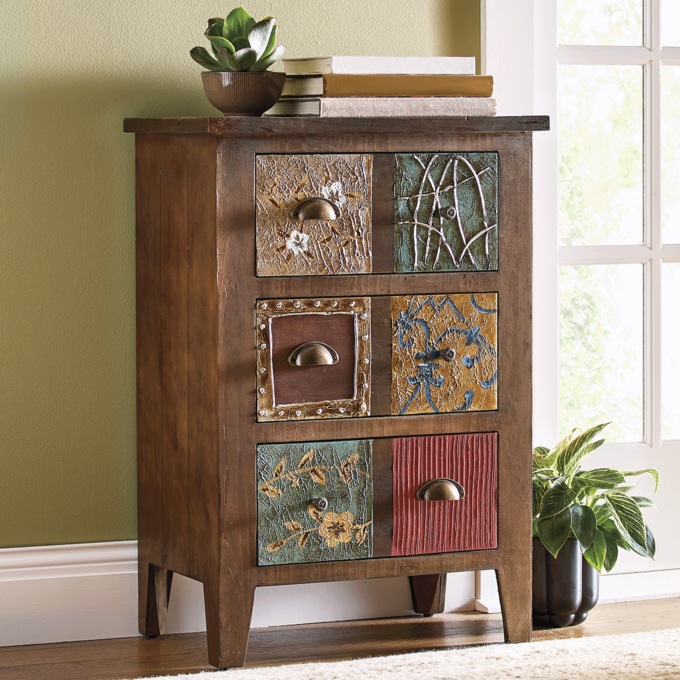 Flora Multicolored 3-Drawer Cabinet, , large