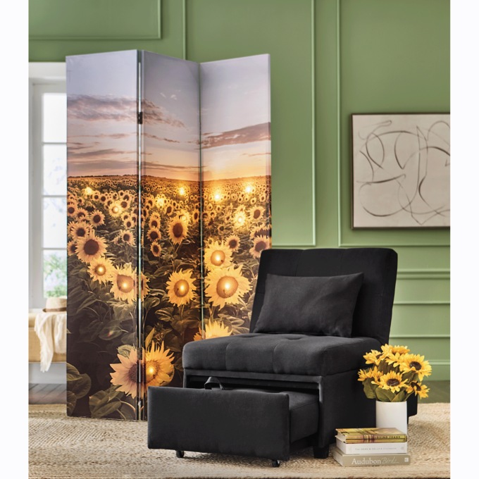 Lit Sunflower Room Screen, , large