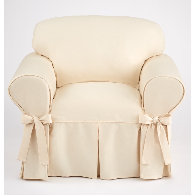 Solid Farmhouse Slipcovers, Natural, large