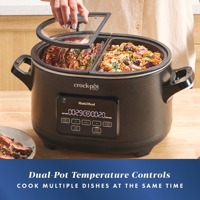 Crock-Pot Multimeal Multi-Cooker and Programmable Slow Cooker, Black, large