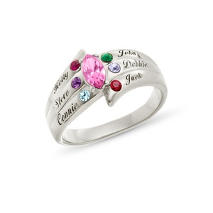 Family/Name Birthstone 10K Ring, , large