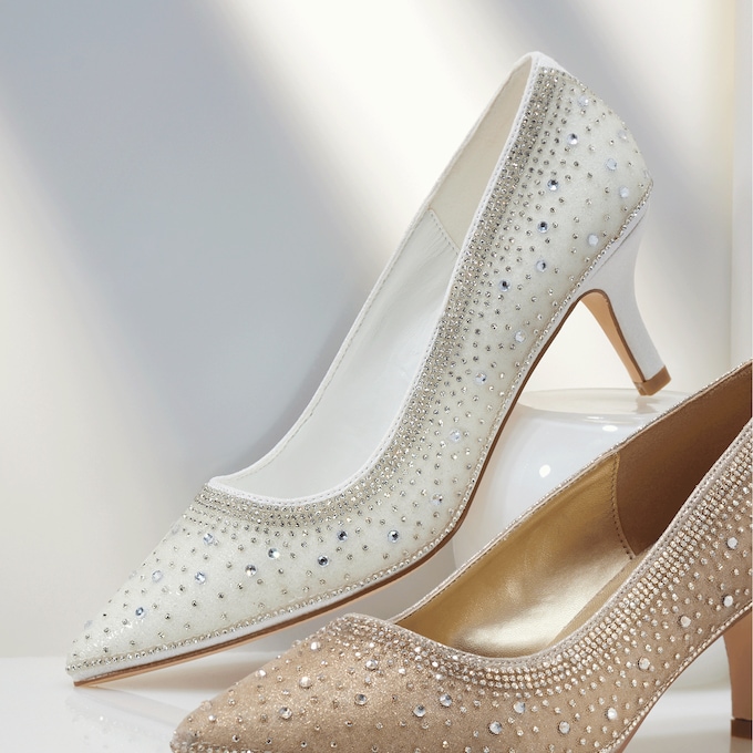 Sugared Rhinestone Pump, , large