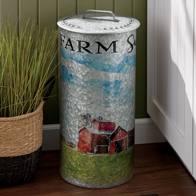 Farm Sweet Farm Trash Can, , large