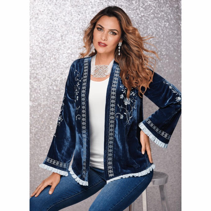 Sienna Velvet Duster, , large