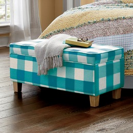 Buffalo Check Storage Bench, , large