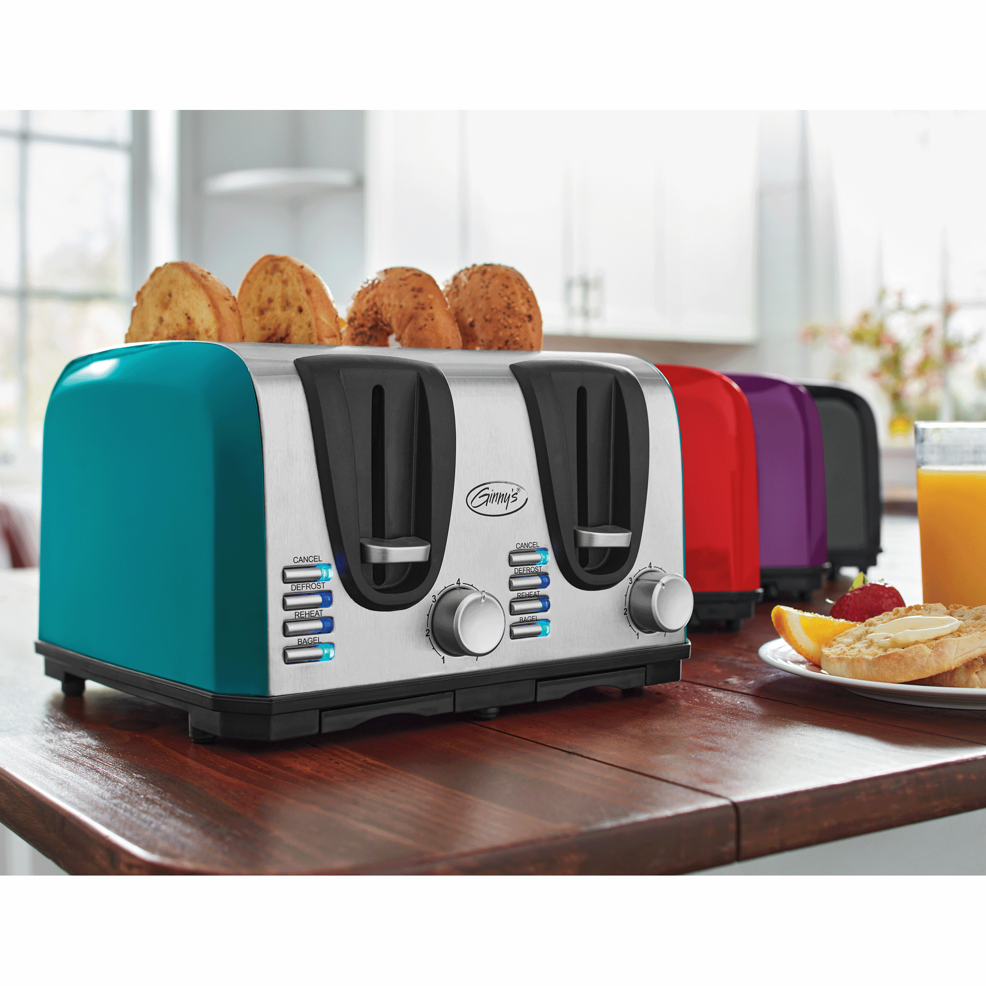 Ginny&rsquo;s Essential 4-Slice Toaster with 7 Browning Levels, , large