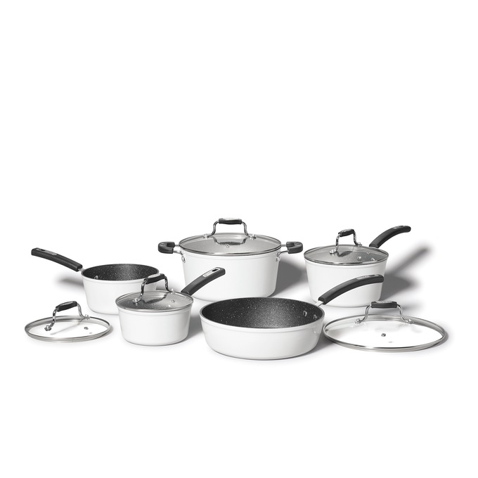 The Rock 10-pc. Forged Aluminum Cookware Set, , large