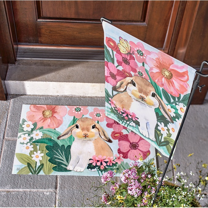 Bunny Love Flag and Mat, , large